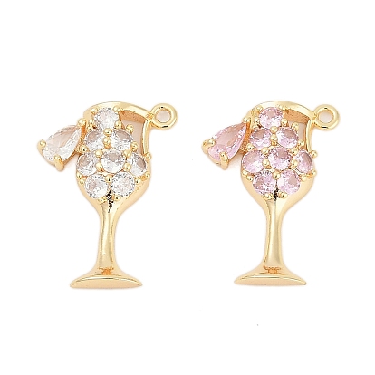 Латунные микро проложить кубического циркония подвески, бокал