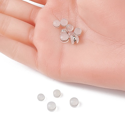 12Pcs 3 Style TPE Plastic Ear Nuts, Belt Earring Backs with 316 Surgical Stainless Steel Findings, Half Round/Dome