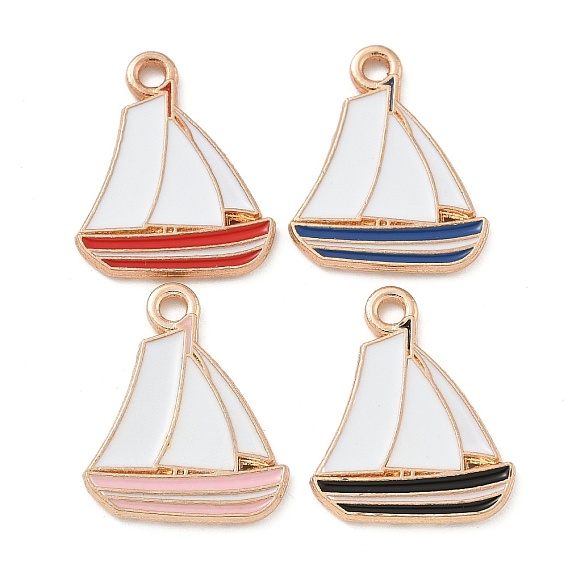 Подвески из эмали и сплава, золотой свет, без кадмия и без свинца, очарование парусника