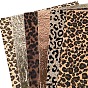 Leopard Print Pattern Imitation Leather Fabric Set, for Garment Accessories