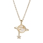 Brass Pendants Necklaces, Cable Chain Necklaces, Planet