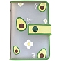 Cartoon Style PVC Card Case, Card Holder, with Magnetic Snap Button, Rectangle with Fruit/Animal Pattern