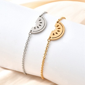 Забавные 201 браслеты из нержавеющей стали в форме арбуза, ювелирные изделия из кабельной цепи для женщин