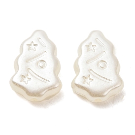 ABS Plastic Imitation Pearl Beads, Christmas Tree with Star