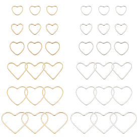 72шт 12 латунные соединительные кольца, долговечный, сердце