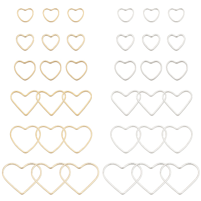 72шт 12 латунные соединительные кольца, долговечный, сердце