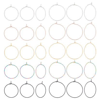 40 шт. 10 стиль 316 фурнитура для сережек-колец из хирургической нержавеющей стали, кольца для бокалов вина