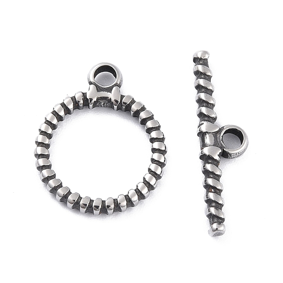 304 Stainless Steel Toggle Clasps, Ring