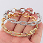 Geometric Hollow Out Copper Micro Inlaid Zircon Bracelet for Women