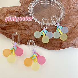 Candy-colored earrings trendy summer earrings sweet and cute contrasting color earrings simple girly heart ear jewelry
