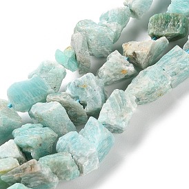 Raw Rough Natural Amazonite Beads Strands, Nuggets