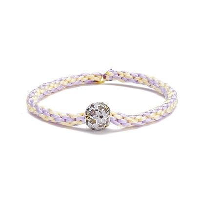 Flower Enamel Beaded Cord Bracelet, Friendship Bracelet for Women