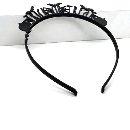 Halloween Theme Plastic Hair Bands for Girls Women Party Decoration, Word Trick or Treat