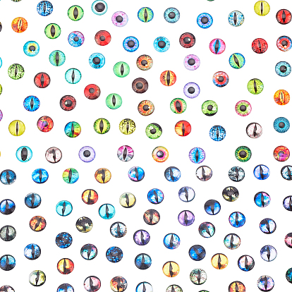 200 шт. 2 стили ремесленные стеклянные кукольные глаза, Чучела игрушечных глаз, полукруглый