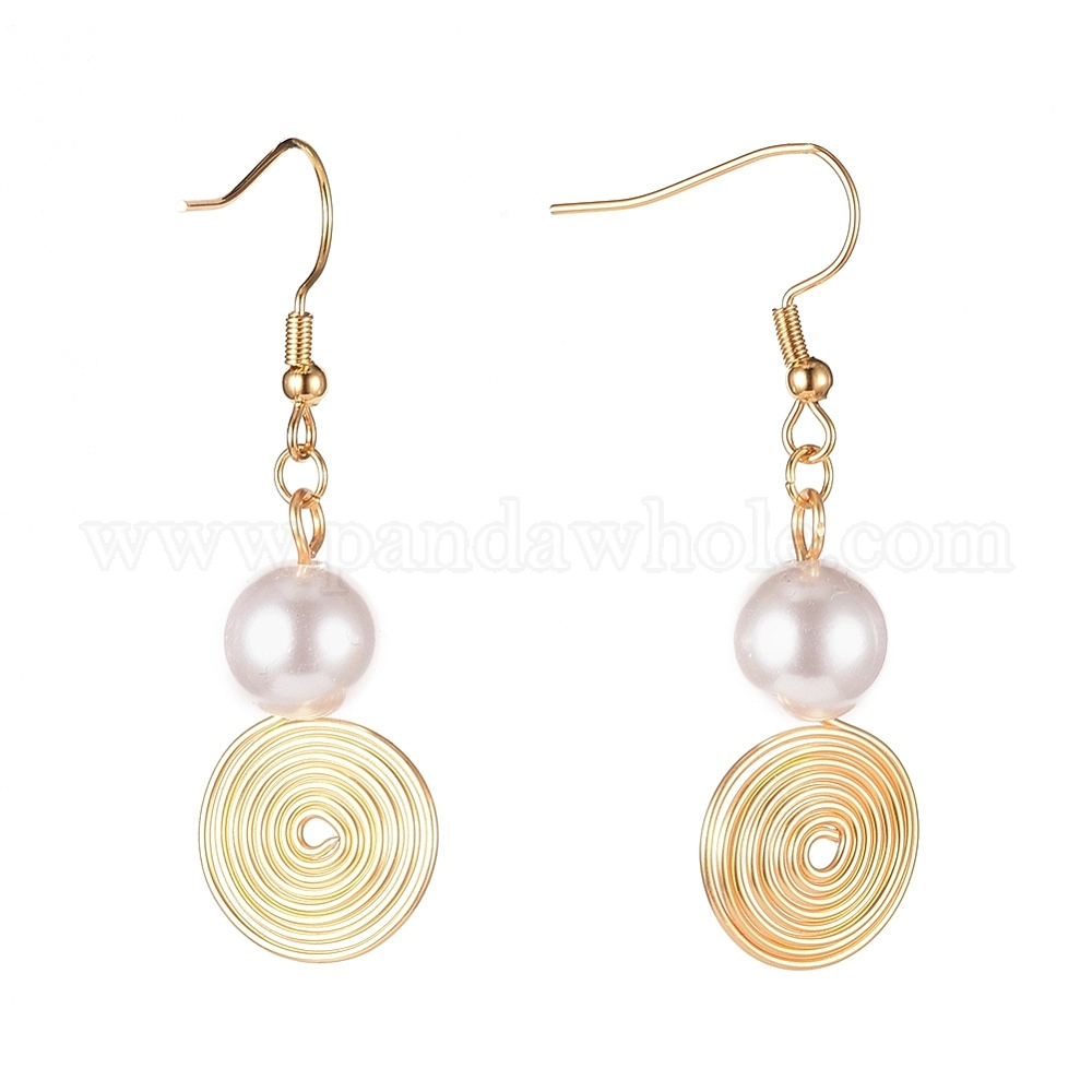 Pearl  beads and coil earrings
