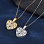 304 ожерелья из нержавеющей стали, полимерной глины, сердечки, открывающиеся подвески для женщин, кристалл