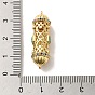 Brass Pave Colorful Cubic Zirconia Connector Charmss, Column Links