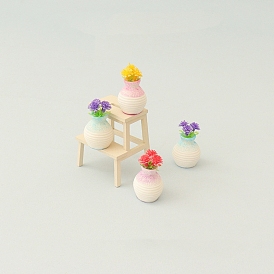 Мини-модель из смолы, аксессуары для кукольного домика с микро-ландшафтом, притворяясь опорными украшениями, ваза