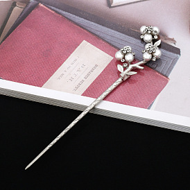 Hanfu Alloy Plum Blossom Pearl Hairpin - Ancient Style Palace Hair Accessories.