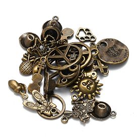 Tibetan Style Alloy Pendants, for DIY Jewelry Making, Mixed Shapes