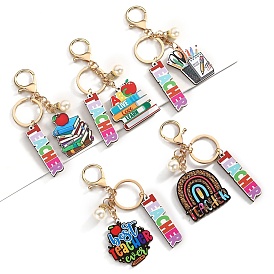 Деревянные брелки на день учителя, украшения для сумок и кошельков