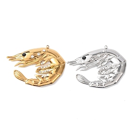 304 из нержавеющей стали с горный хрусталь подвески, креветки прелести