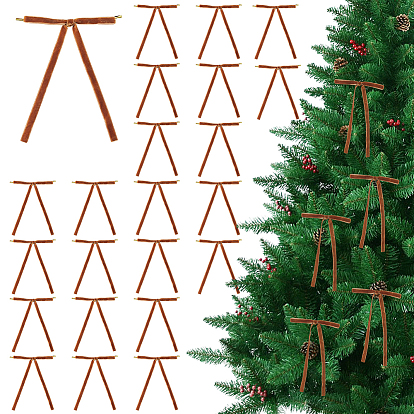 30шт. бархатные бантики для подарочной коробки, украшения для упаковки, с железными стяжками