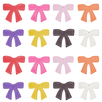 16шт 8 цвета кулоны из искусственной кожи, bowkont