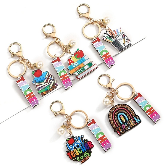 Деревянные брелки на день учителя, украшения для сумок и кошельков