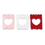 Непрозрачные акриловые подвески, Прямоугольник с сердцем