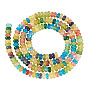 1 brins de perles de jade blanc naturel, teint, rondelle