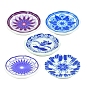 Синие и белые фарфоровые тарелки, имитация смолы, миниатюрные украшения, для садовых кукольных домиков
