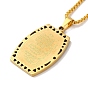 Word Tag 201 Stainless Steel Pendant Necklace with Iron Box Chains