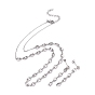 304 Stainless Steel Coffee Bean Link Chains Dangle Stud Earrings and Necklace for Women