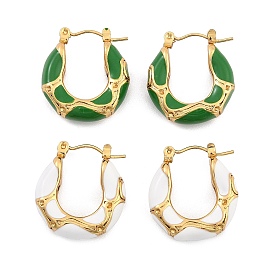 304 обруч серьги из нержавеющей стали эмаль, золотые