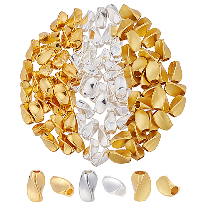 90 шт. 3 стили латунные крученые бусины