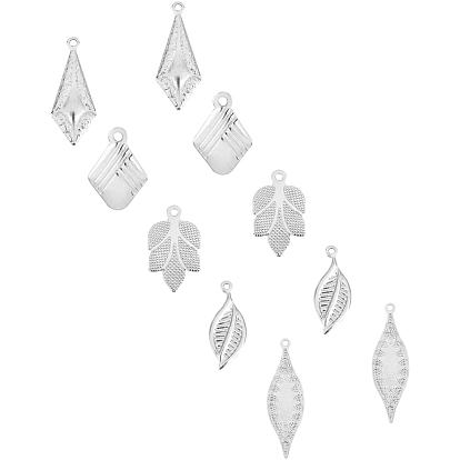 304 Edelstahl Anhänger, Blatt & Pferdeauge & Raute & Drachen