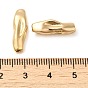 Brass Textured Beads, Irregular Tube