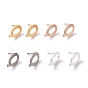 201 Stainless Steel Stud Earring Findings, with Horizontal Loop and 316 Stainless Steel Pin, Oval