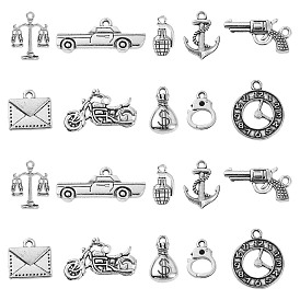 100 шт 10 стили подвески из сплава в тибетском стиле, без кадмия и без свинца