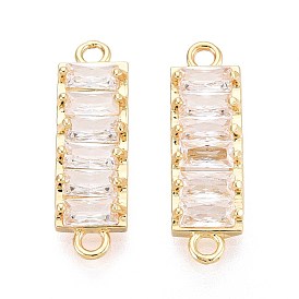 Латунные подвески из прозрачного кубического циркония, прямоугольник ссылки, долговечный