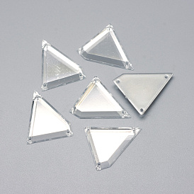 Шить на горный хрусталь, акриловые горный хрусталь, три отверстия, аксессуары для одежды, граненые