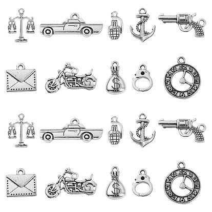 100 шт 10 стили подвески из сплава в тибетском стиле, без кадмия и без свинца