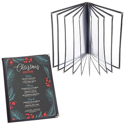 4 пластиковая защитная пленка для меню, прямоугольник с кожзаменителем