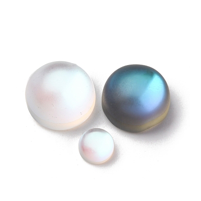 Синтетические кабошоны из лунного камня, полукруглые / купольные