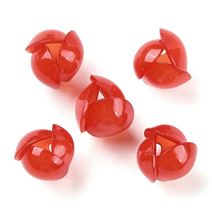 Opaque Acrylic Pendants, Large Red Bud