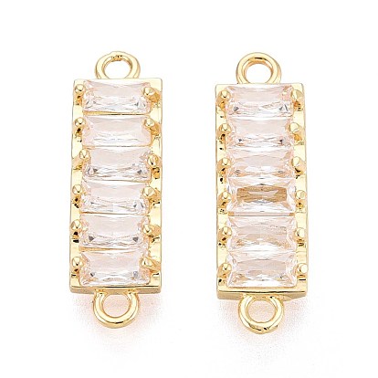 Латунные подвески из прозрачного кубического циркония, прямоугольник ссылки, долговечный