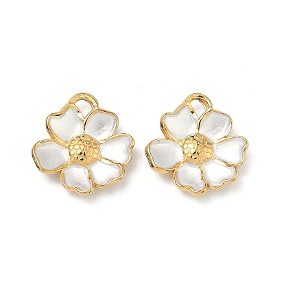 Spray Painted 304 Stainless Steel Pendants, Flower Charms, PVD Vacuum Plating, Long-Lasting Plated