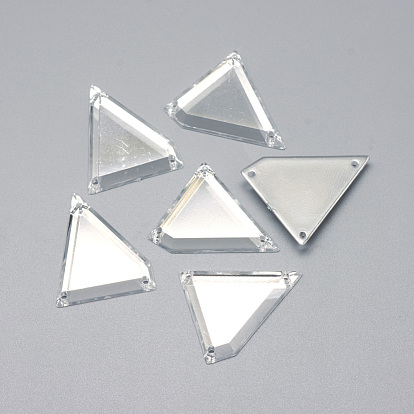 Шить на горный хрусталь, акриловые горный хрусталь, три отверстия, аксессуары для одежды, граненые