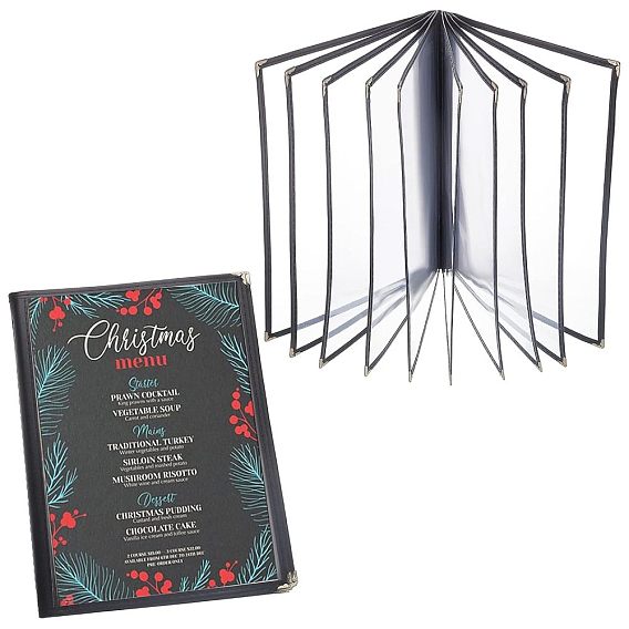 4 пластиковая защитная пленка для меню, прямоугольник с кожзаменителем